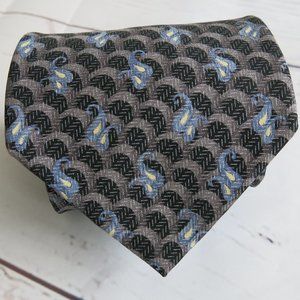 Christian Dior Monsieur Multicolor Print 100% Silk Neck Tie